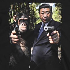 Chimpansee en Leider Xi Duo T-shirt